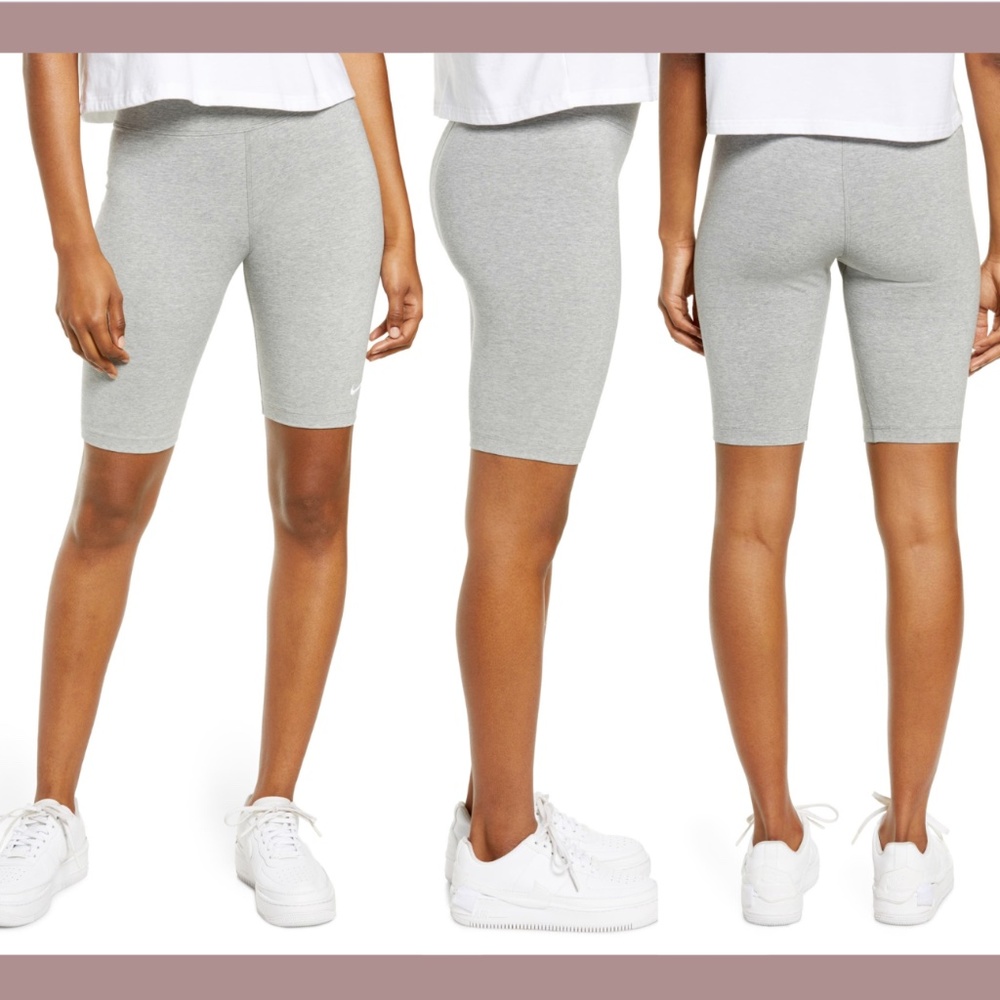 NWT Nike [ Small‎ ] Sportswear Essential Bike Shorts in Grey Heather